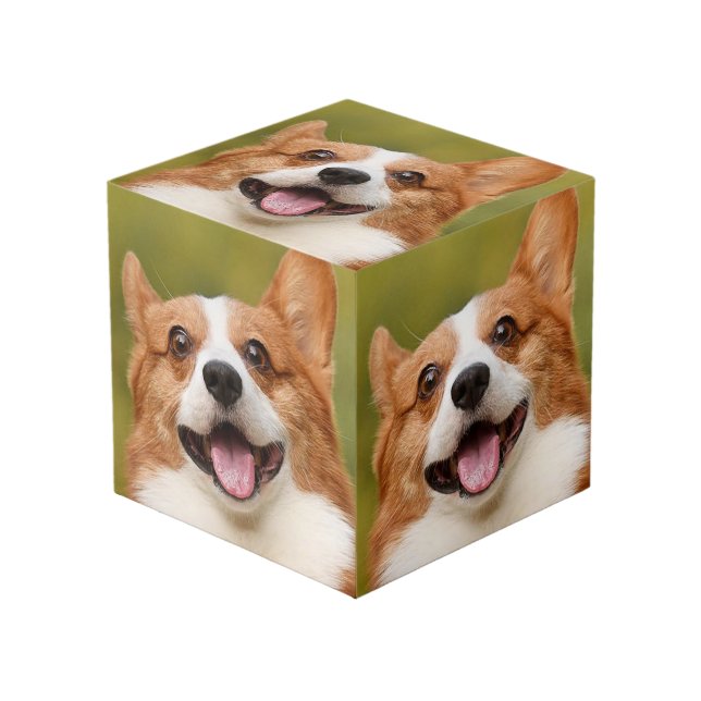 Add Dog Photo Personalized Customized Cube (Front Angled)