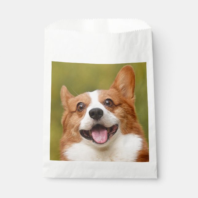 Add Dog Photo Personalized Customized Favour Bag (Front)