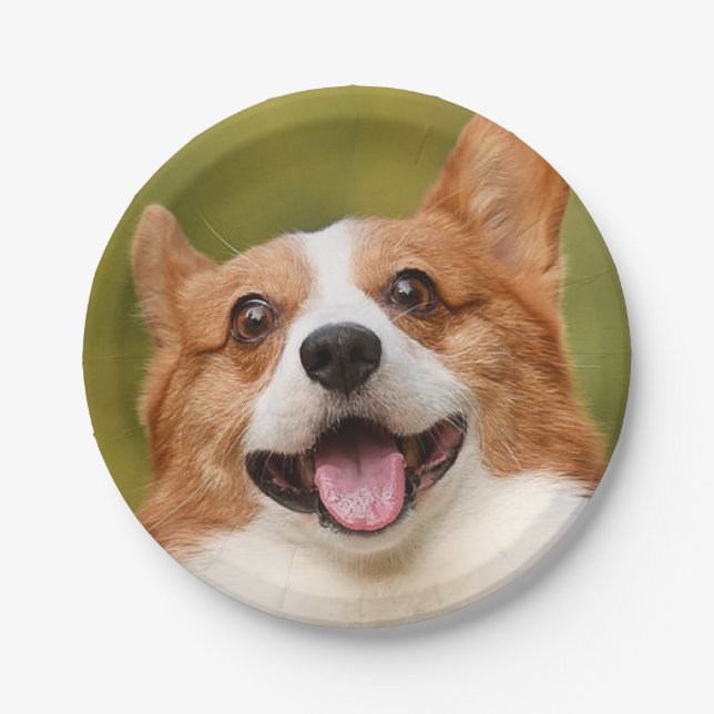 Add Dog Photo Personalized Customized Paper Plate (Front)