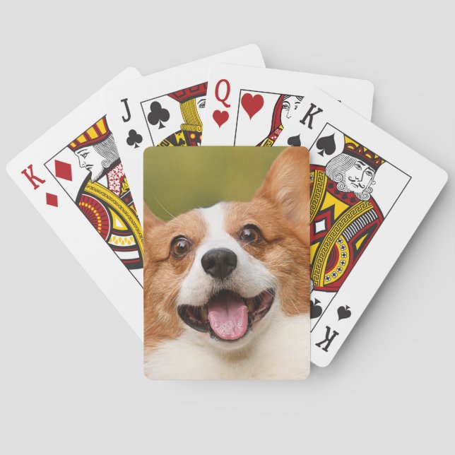 Add Dog Photo Personalized Customized Playing Cards (Back)
