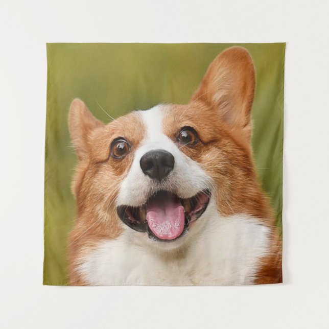 Add Dog Photo Personalized Customized Tapestry (Front)