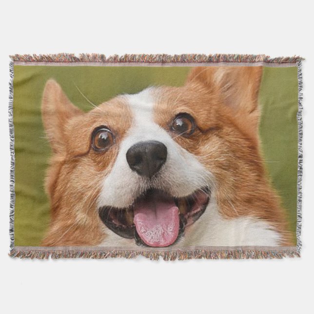Add Dog Photo Personalized Customized Throw Blanket (Front)