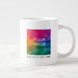 Add Family Girlfriend Boyfriend Image Photo Logo Large Coffee Mug<br><div class="desc">Add Family Girlfriend Boyfriend Image Photo Business Logo Text Create Your Own Name Elegant Trendy Template for soup,  cereal,  ice cream,  or chili Specialty Jumbo Mug.</div>