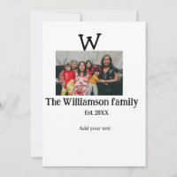 Add family name photo year rustic vintage reunion