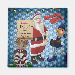 Add Family Name "Santa's Nice List" Magnet