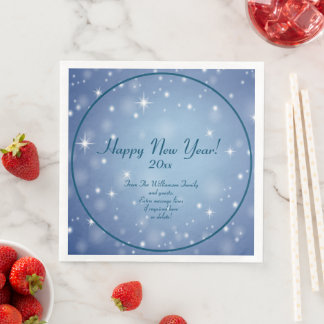 Add Family Organization Name Happy New Year 20xx Napkin