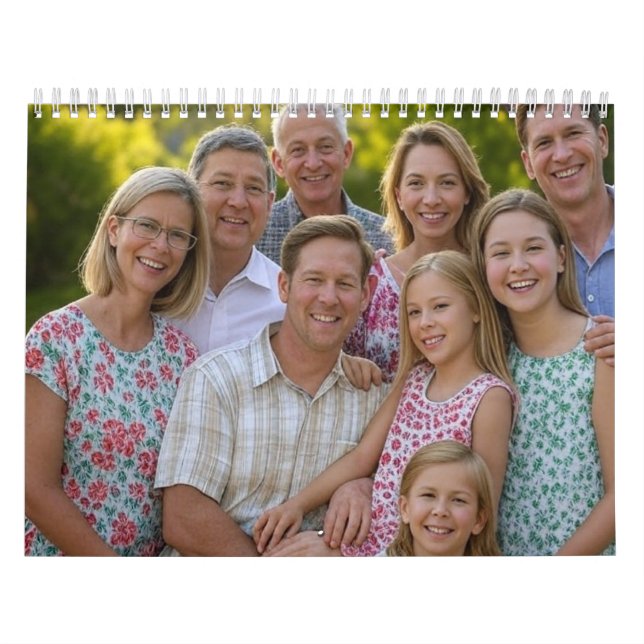 Add Family Reunion Photo Customize Calendar (Cover)