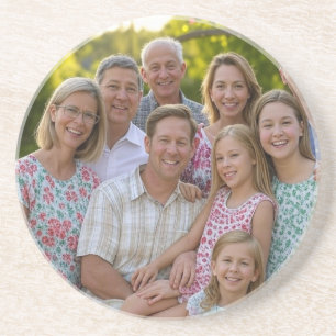 Add Family Reunion Photo Customize Coaster