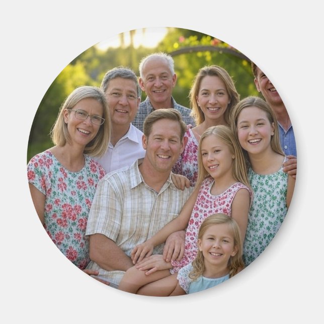 Add Family Reunion Photo Customize Magnet (Front)