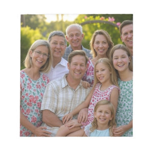 Add Family Reunion Photo Customize Notepad