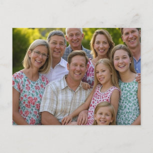 Add Family Reunion Photo Customize Postcard