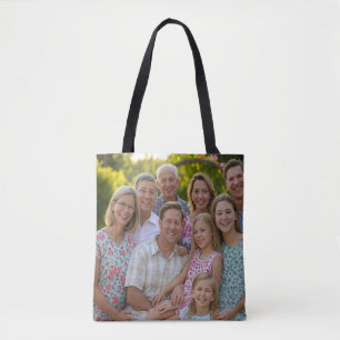 Add Family Reunion Photo Customize Tote Bag