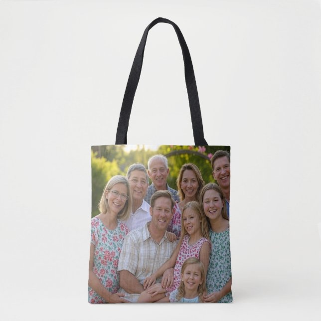 Add Family Reunion Photo Customize Tote Bag (Front)