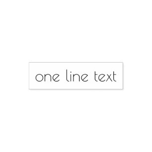 Add favourite Text - One Line Handwritten Font Sel Self-inking Stamp