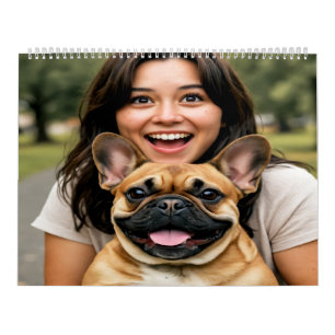Add French Bulldog Photo Personalize Calendar
