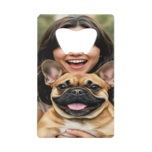 Add French Bulldog Photo Personalize Credit Card Bottle Opener