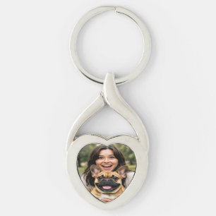 Add French Bulldog Photo Personalize Keychain