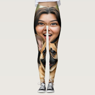 Add French Bulldog Photo Personalize Leggings