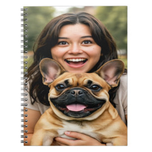 Add French Bulldog Photo Personalize Notebook