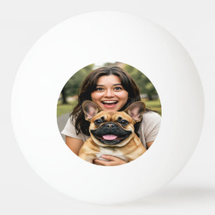 Add French Bulldog Photo Personalize Ping Pong Ball