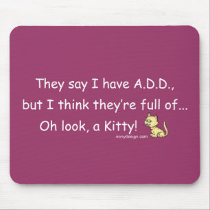 ADD full of Kitty Humour Mouse Pad