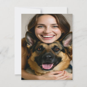 Add German Shepherd Photo Personalize Card