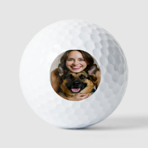 Add German Shepherd Photo Personalize Golf Balls