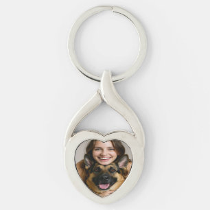 Add German Shepherd Photo Personalize Keychain