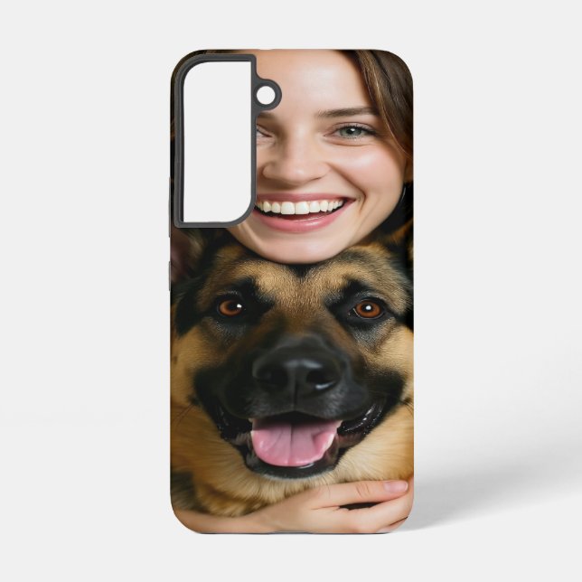 Add German Shepherd Photo Personalize Samsung Galaxy S22 Case (Back)
