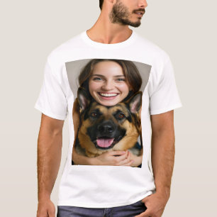 Add German Shepherd Photo Personalize T-Shirt