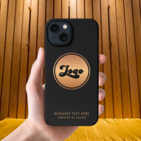 Add Gold Business Company Logo & Text Professional