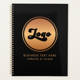 Add Gold Business Company Logo & Text Professional Planner