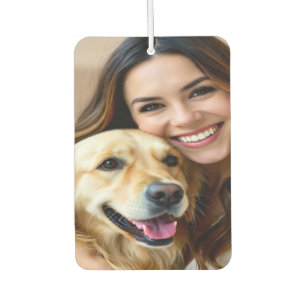 Add Golden Retriever Photo Personalize Air Freshener