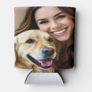 Add Golden Retriever Photo Personalize Can Cooler