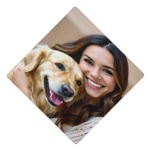 Add Golden Retriever Photo Personalize Graduation Cap Topper