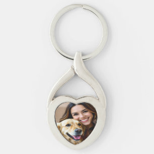 Add Golden Retriever Photo Personalize Keychain