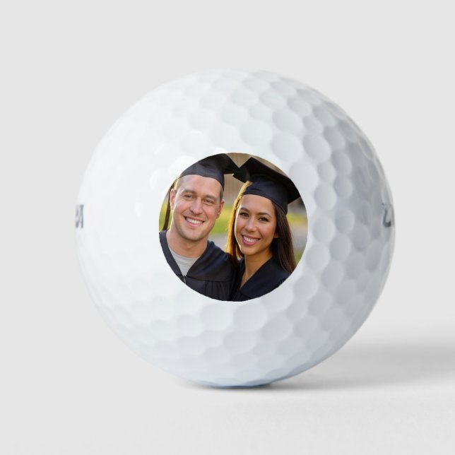 Add Graduation Photo Customize Golf Balls (Front)