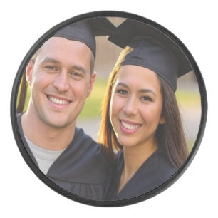 Add Graduation Photo Customize Hockey Puck
