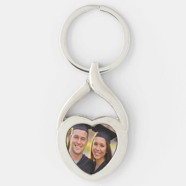 Add Graduation Photo Customize Keychain (Front)
