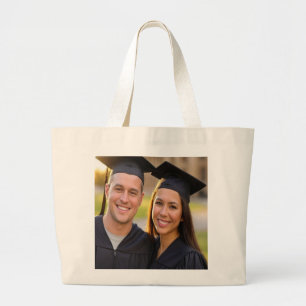 Add Graduation Photo Customize Large Tote Bag