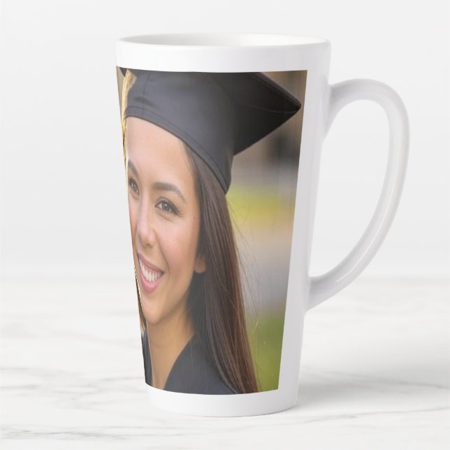 Add Graduation Photo Customize Latte Mug (Right)