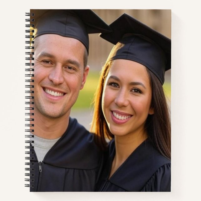 Add Graduation Photo Customize Notebook (Front)