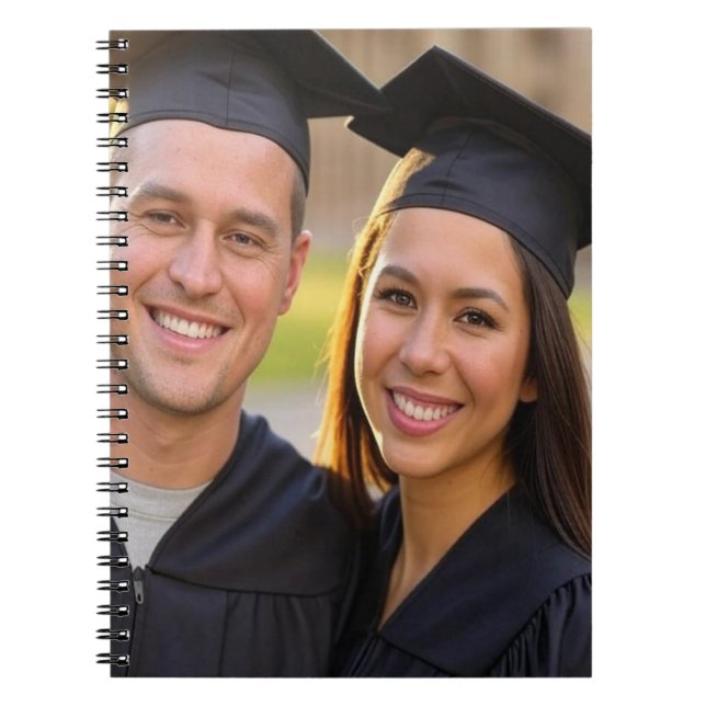 Add Graduation Photo Customize Notebook (Front)