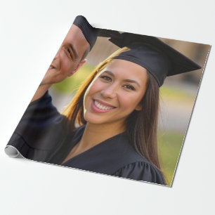 Add Graduation Photo Customize Wrapping Paper