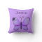 Add Her Name Purple Butterfly Decorative Pillow