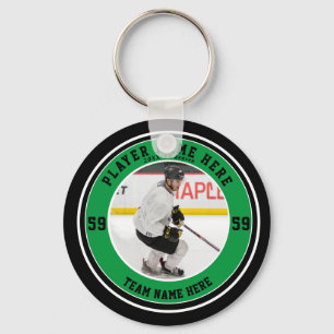 Add Hockey Player Photo   Custom Team Ice Keychain