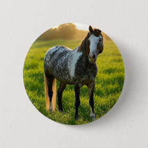 Add Horse Photo Customize 2 Inch Round Button