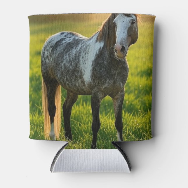 Add Horse Photo Customize Can Cooler (Front)