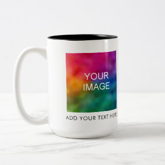 Add Image Photo Business Logo Text Create Your Own Two-Tone Coffee Mug