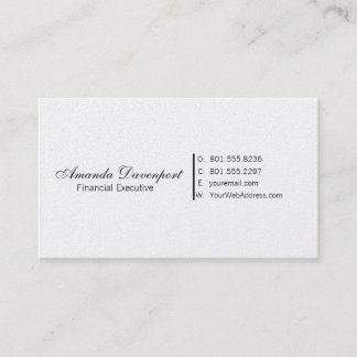 Add Info Luxury Pearl Professional Business Cards